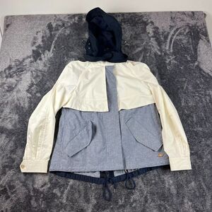 COACH Cropped Festival Jacket Hooded Full Zip Chambray $395 Women's XS NWT*
